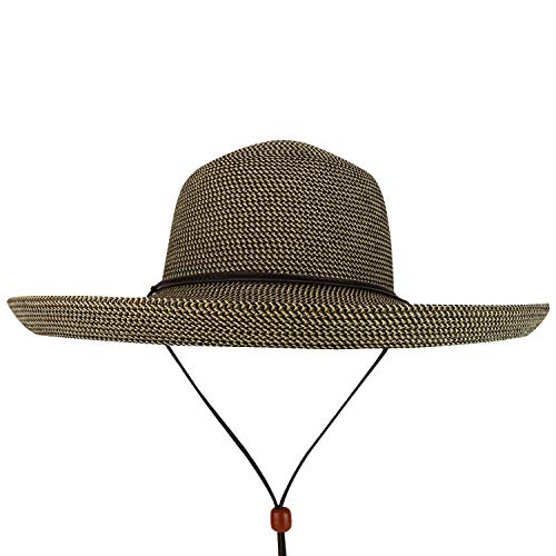 Trendy Apparel Shop UPF 50+ 4 Inch Kettle Brim Paper Braid Sun Hat with Cord