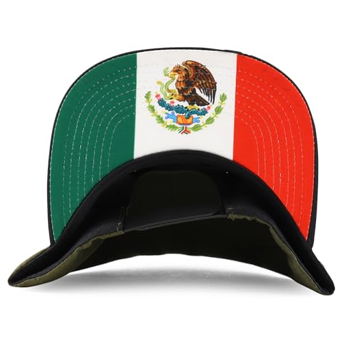Trendy Apparel Shop Mexico El Tri Soccer Theme Embroidered Flatbill Snapback Cap