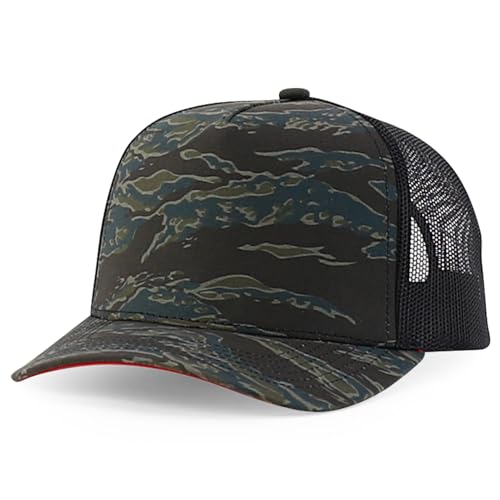 Trendy Apparel Shop 5 Panel Structured Crown Curved Bill Trucker Cap