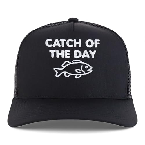 Trendy Apparel Shop Catch of The Day Embroidered 5 Panel Snapback Trucker Cap