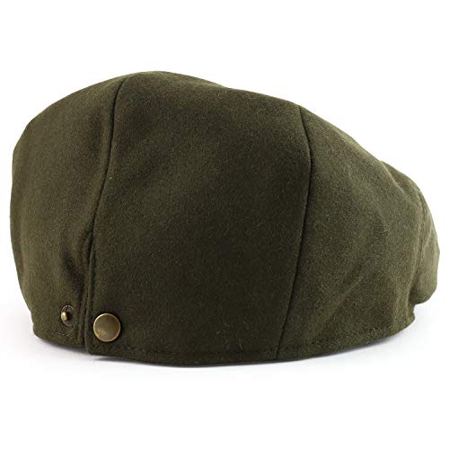 Trendy Apparel Shop Men's Wool Blend Adjustable 3 Button Snapback Ivy Hat