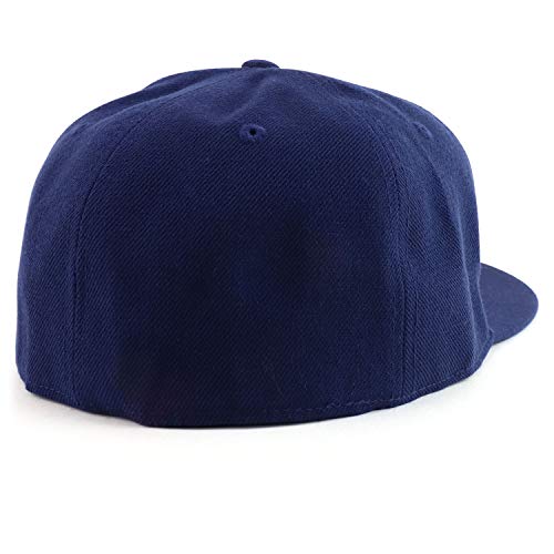 Trendy Apparel Shop Plain High Profile Flat Bill Snapback Baseball Fitted Cap