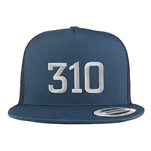 Trendy Apparel Shop Inglewood 310 Old English 5 Panel Flatbill Trucker Cap