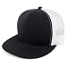 Trendy Apparel Shop Structured High Crown 5 Panel Round Flat Bill Trucker Cap