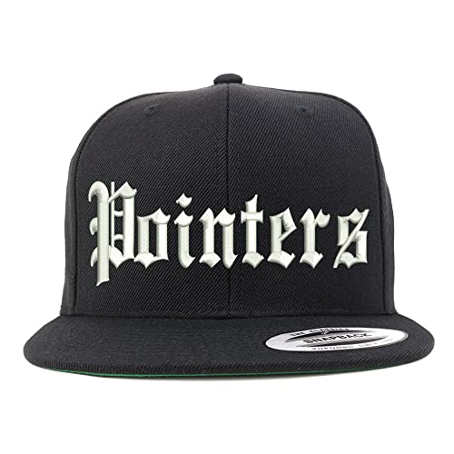 Trendy Apparel Shop Old English Pointers Embroidered Flatbill Snapback