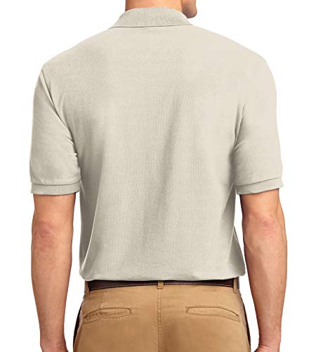 Trendy Apparel Shop Silky Classic Comfortable Fit Wrinkle Resistant Polyester Blend Men's Polo Big and Tall Shirt