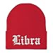Trendy Apparel Shop Libra Old English Embroidered Long Cuff Beanie