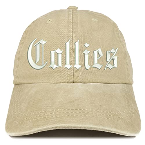 Trendy Apparel Shop Old English Collies Washed Pigment Dyed Baseball Cap
