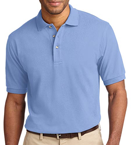 Trendy Apparel Shop Soft Cotton Shrink Resistant Easy Care Heavyweight Durable Men's Polo Big and Tall Shirt
