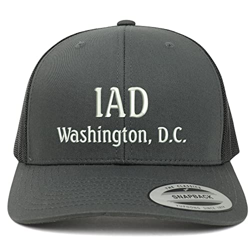 Trendy Apparel Shop IAD Washington DC Embroidered Retro Fit Trucker Mesh Cap