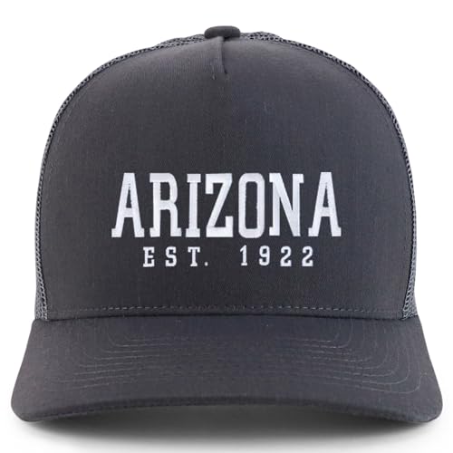 Trendy Apparel Shop Arizona Est.1922 Embroidered 5 Panel Snapback Trucker Cap