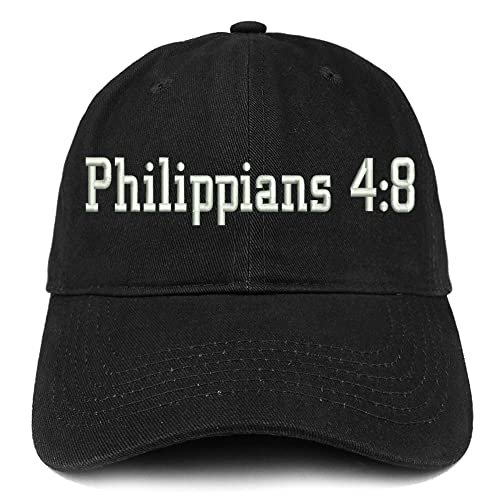 Trendy Apparel Shop Philippians 4:8 Low Profile Soft Cotton Baseball Cap