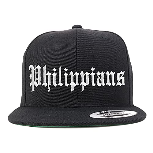 Trendy Apparel Shop Philippians Old English Embroidered Flatbill Snapback