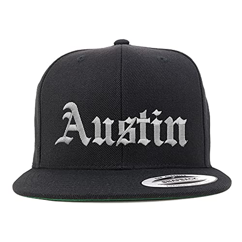 Trendy Apparel Shop Austin Old English Embroidered Flatbill Snapback
