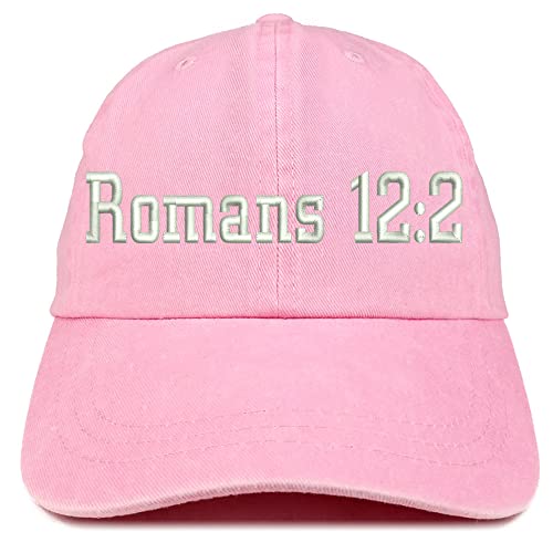 Trendy Apparel Shop Romans 12:2 Washed Pigment Dyed Baseball Cap