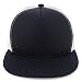 Trendy Apparel Shop Structured High Crown 5 Panel Round Flat Bill Trucker Cap