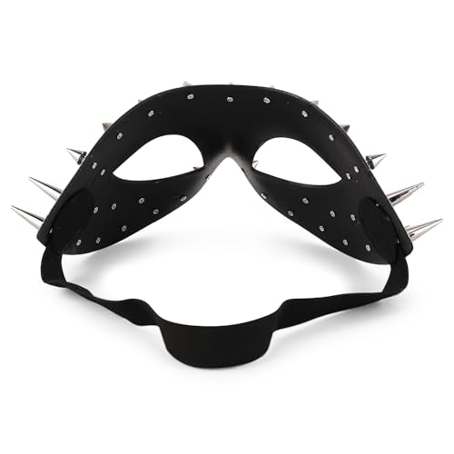 Trendy Apparel Shop Steampunk Spike Metallic Masquerade Mask Costume Accessory