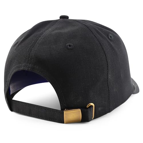 Trendy Apparel Shop Unstructured 6 Panel Rope Trim Cotton Ripstop Ball Cap