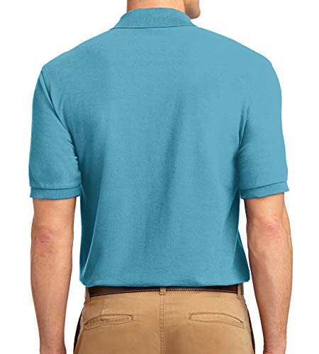 Trendy Apparel Shop Silky Classic Comfortable Fit Wrinkle Resistant Polyester Blend Men's Polo Big and Tall Shirt