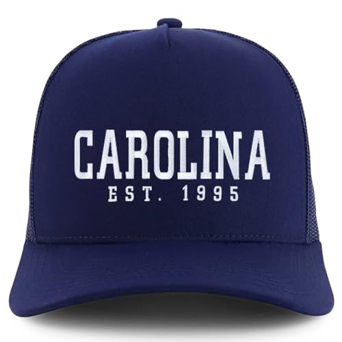 Trendy Apparel Shop Carolina Est.1995 Embroidered 5 Panel Snapback Trucker Cap
