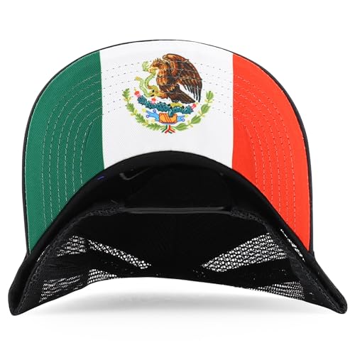 Trendy Apparel Shop Flag of Mexico State 5 Panel Mesh Back Snapback Cap