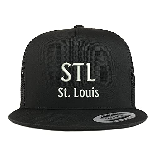 Trendy Apparel Shop STL St. Louis Embroidered 5 Panel Flatbill Trucker Cap