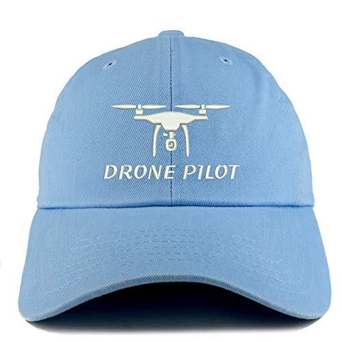 Trendy Apparel Shop Drone Pilot Embroidered Low Profile Soft Cotton Dad Hat Cap