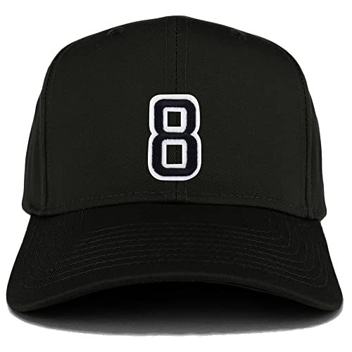 Trendy Apparel Shop Number 8 Patch Structured Baseball Cap