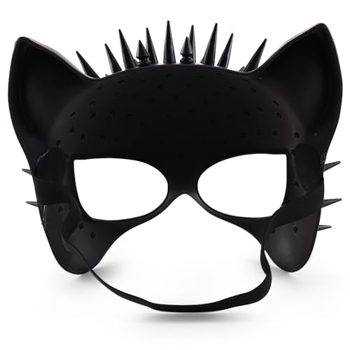 Trendy Apparel Shop Women's Steampunk Splike Cat Half Mask Costume Accessory