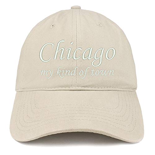 Trendy Apparel Shop Chicago My Kind of Town Embroidered 100% Cotton Adjustable Cap Dad Hat