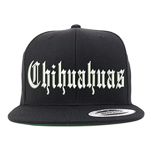 Trendy Apparel Shop Old English Chihuahuas Embroidered Flatbill Snapback