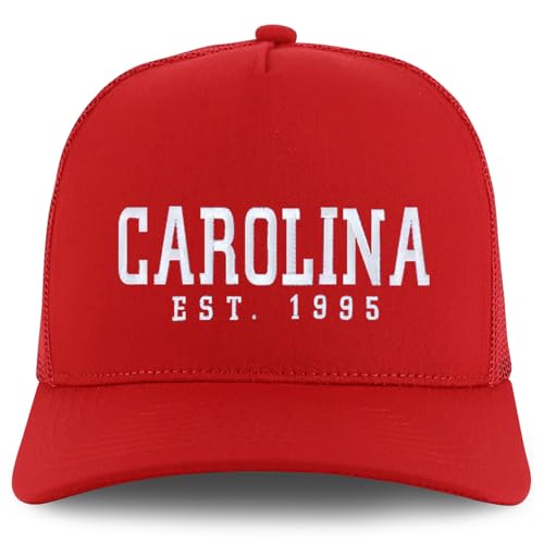 Trendy Apparel Shop Carolina Est.1995 Embroidered 5 Panel Snapback Trucker Cap
