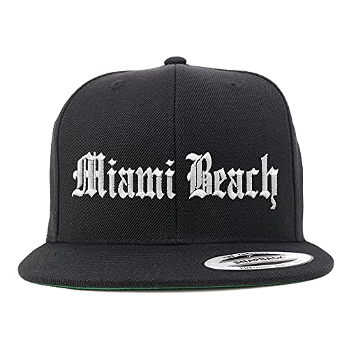Trendy Apparel Shop Miami Beach Old English Embroidered Flatbill Snapback