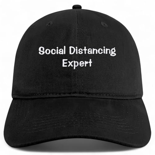 Trendy Apparel Shop Social Distancing Expert Embroidered Cotton Unstructured Low Profile Dad Hat