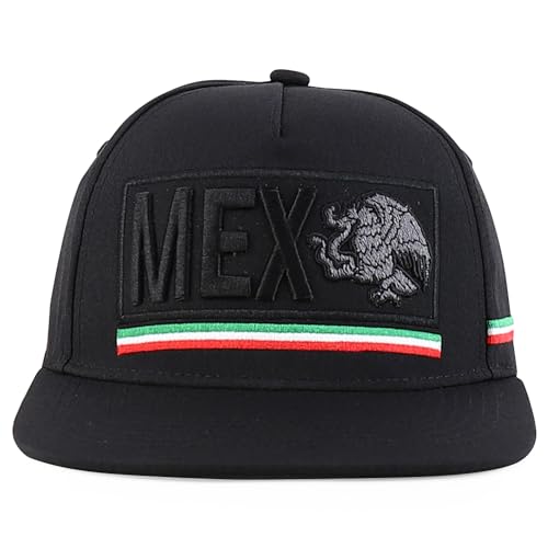 Trendy Apparel Shop MEX 3D Embroidered Flatbill Snapback Cap