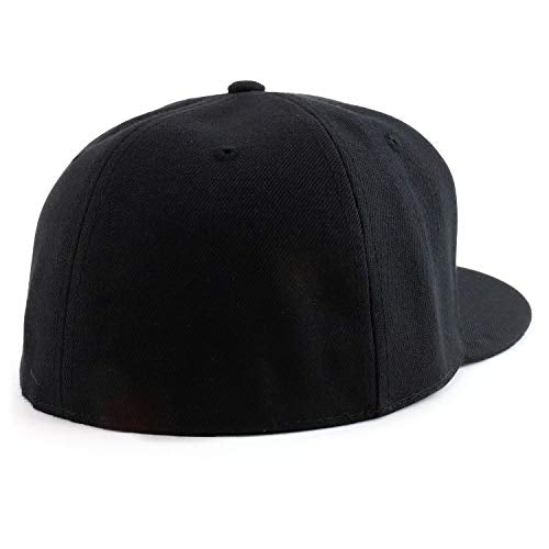 Trendy Apparel Shop Plain High Profile Flat Bill Snapback Baseball Fitted Cap
