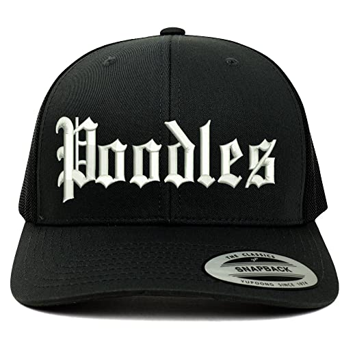 Trendy Apparel Shop Old English Poodles 6 Panel Trucker Mesh Cap