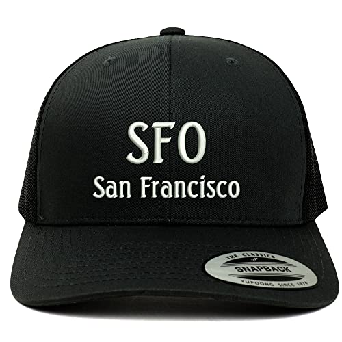 Trendy Apparel Shop SFO San Francisco Embroidered Retro Fit Trucker Mesh Cap