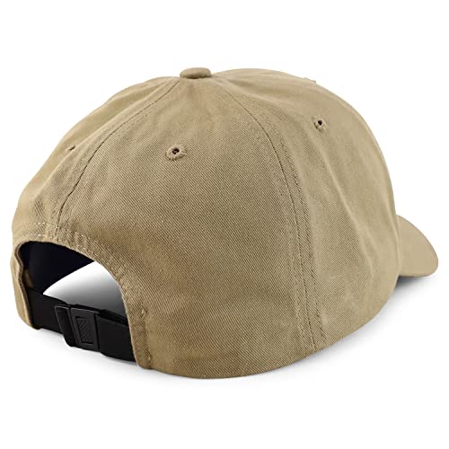 Trendy Apparel Shop Oversized XXL Unstructured Cotton Dad Hat with Adjustable Elastic Clasp Buckle