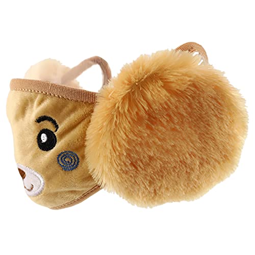Trendy Apparel Shop Kids Winter Animal Face Breathable Bear Mask & Earmuffs