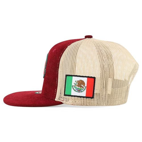 Trendy Apparel Shop Dia De Los Muerto Skull Embroidered Mesh Back Corduroy Cap