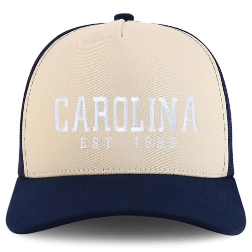 Trendy Apparel Shop Carolina Est.1995 Embroidered 5 Panel Snapback Trucker Cap