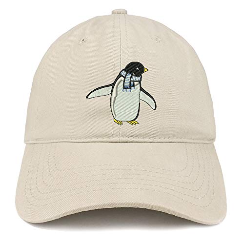 Trendy Apparel Shop Penguin Embroidered Brushed Cotton Cap