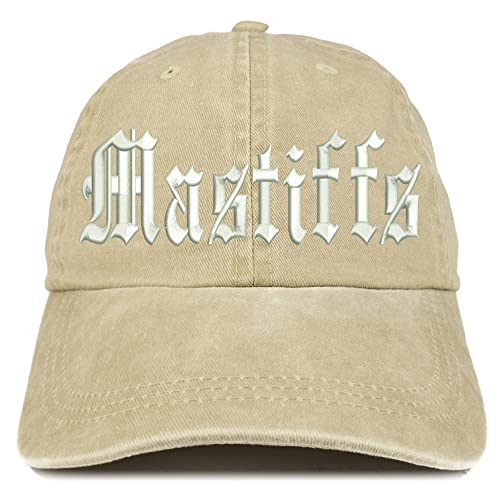 Trendy Apparel Shop Old English Mastiffs Washed Pigment Dyed Baseball Cap