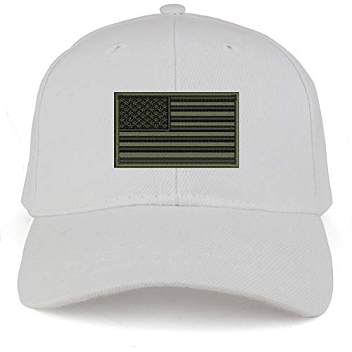 Trendy Apparel Shop USA Olive Flag Embroidered Youth Size Kids Structured Baseball Cap