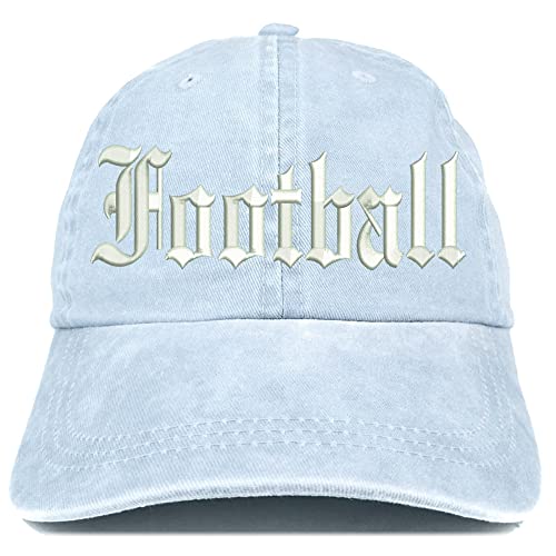 Trendy Apparel Shop Old English Football Washed Pigment Dyed Baseball Cap