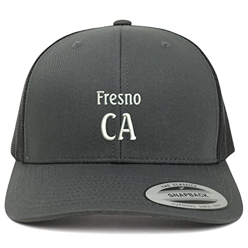 Trendy Apparel Shop Fresno CA Embroidered Retro Fit Trucker Mesh Cap