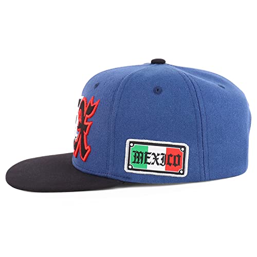 Trendy Apparel Shop MEX 3D Embroidered Flatbill Snapback Cap