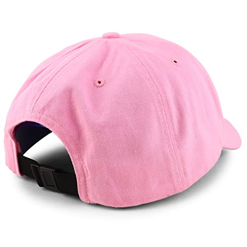 Trendy Apparel Shop Oversized XXL Unstructured Cotton Dad Hat with Adjustable Elastic Clasp Buckle
