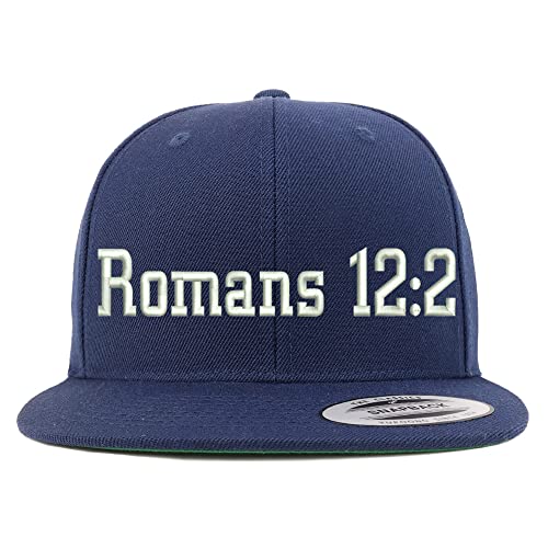 Trendy Apparel Shop Romans 12:2 Embroidered Flatbill Snapback